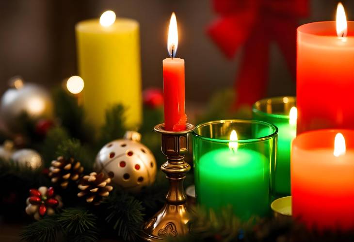 Cozy Holiday Vibes Red Christmas Candlestick and Aromas